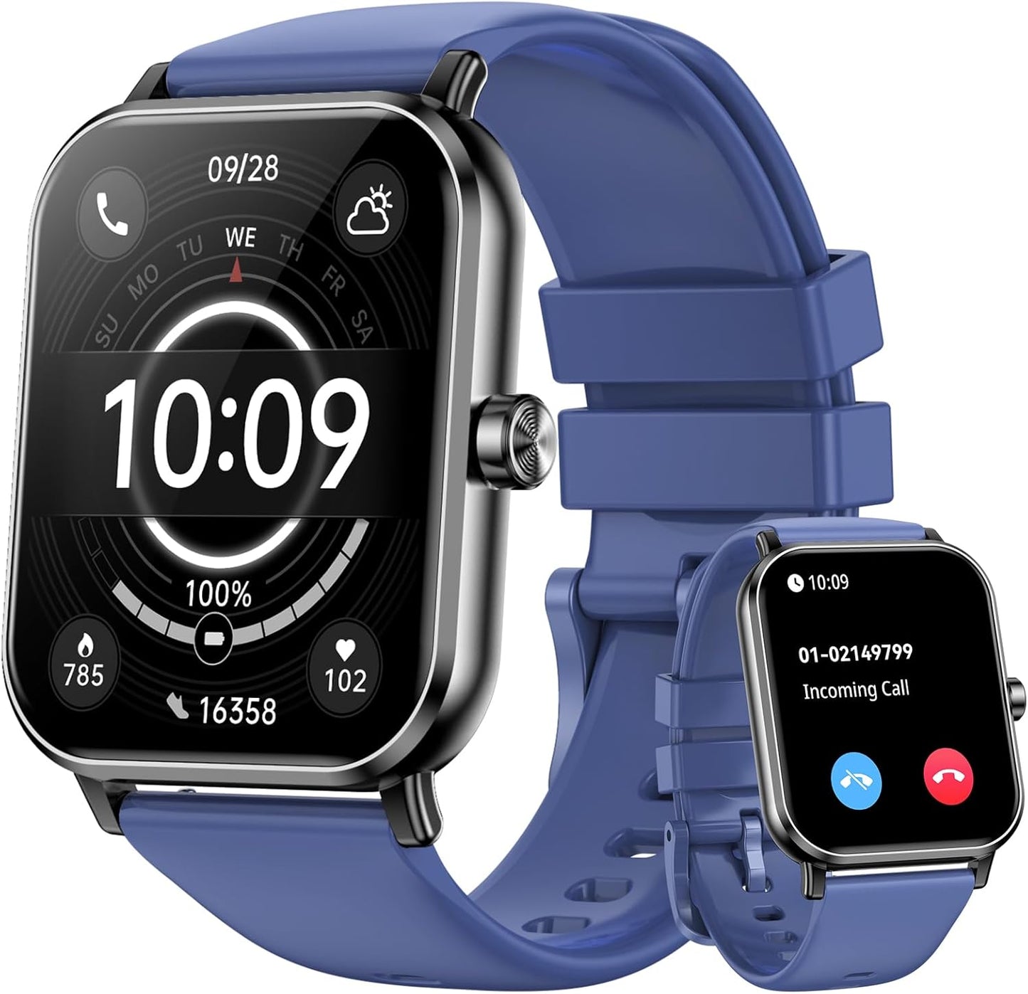 Smart Fitness Watch for Android & iPhone – 1.85" HD, Heart Rate, Sleep, Sports