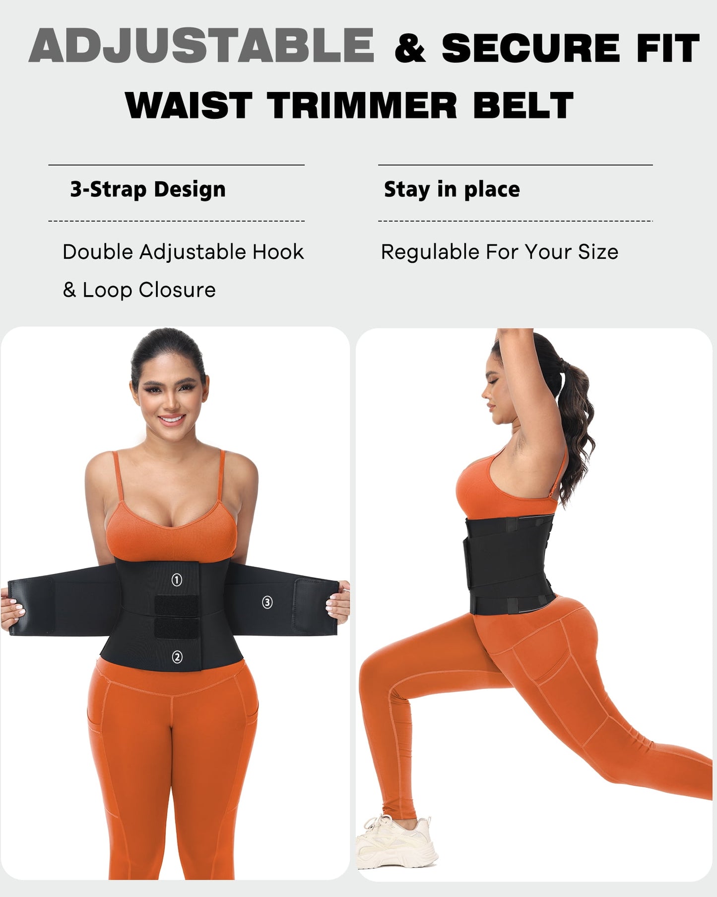Waist Trainer for Women and Men Waist Cincher Trimmer Ab Belt with Triple Wrap