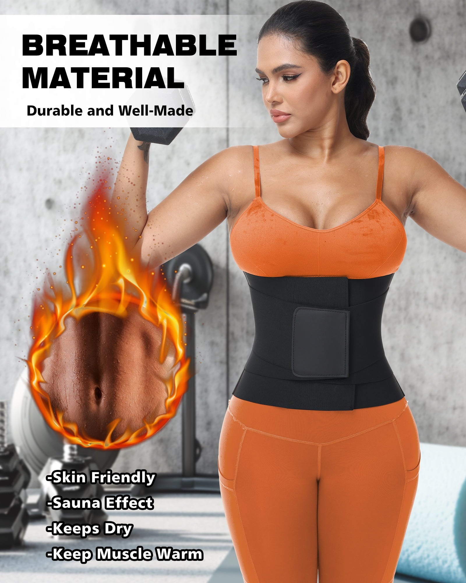 Waist Trainer for Women and Men Waist Cincher Trimmer Ab Belt with Triple Wrap