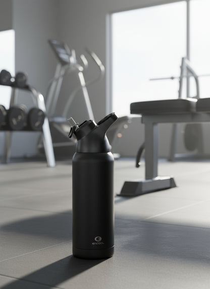 Insulated Water Bottle with Straw -  Stainless Steel Water Bottle, Reusable Leakproof and Bpa-Free for Sports, Travel, Cold for 24 Hours, 32 Oz, Black Night