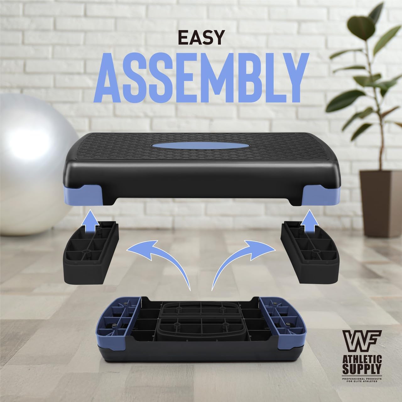 Aerobic Stepper Set with Dumbbells & Measuring Tape, Adjustable Height 2 Level Risers Workout Exercise Step Platform, 3 Colors, the Ultimate Gift for a Joyful Holiday and Merry Christmas