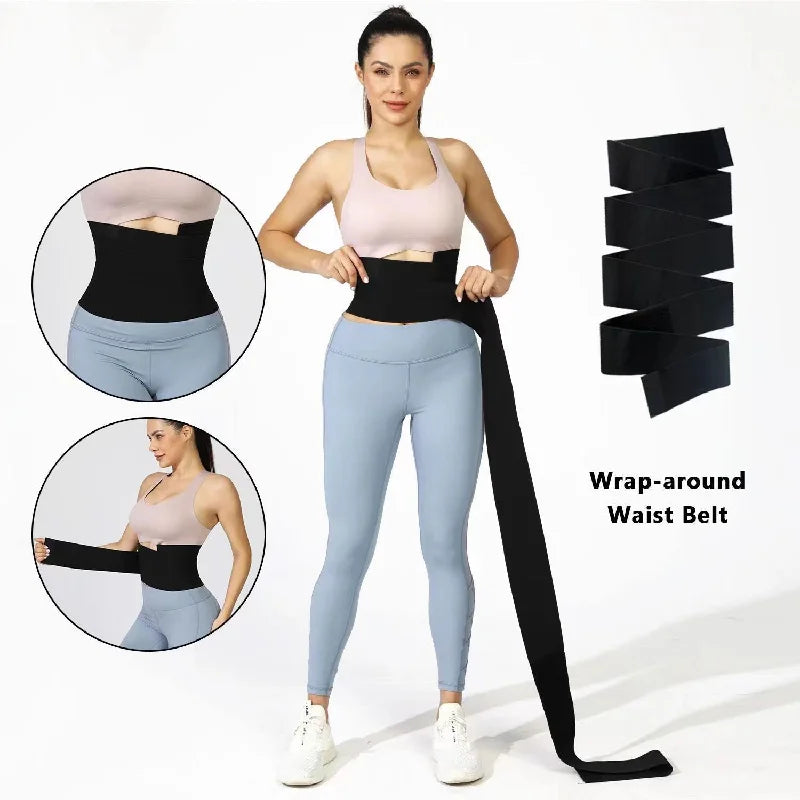 Wrapping Thin Waist and Abdominal Band for Exercise, Fitness, Elastic Bandage for Yoga Training, Waist Tightening