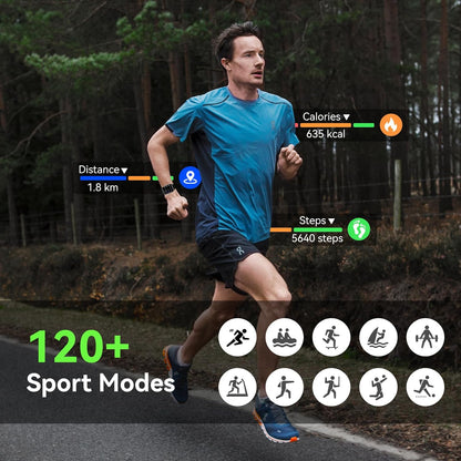 Smart Fitness Watch for Android & iPhone – 1.85" HD, Heart Rate, Sleep, Sports