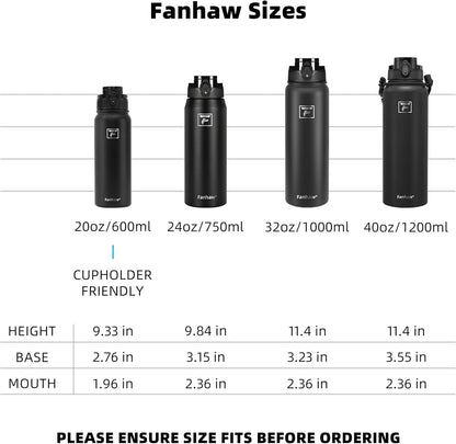 24 Oz Insulated Stainless Steel Water Bottle