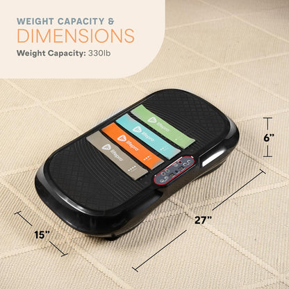 Waver Vibration Plate Exercise Machine – High-Intensity Vibration for Muscle Activation, Full-Body Workout Vibrating Platform with Loop Bands, Fitness Equipment for Strength Toning & Fat Loss