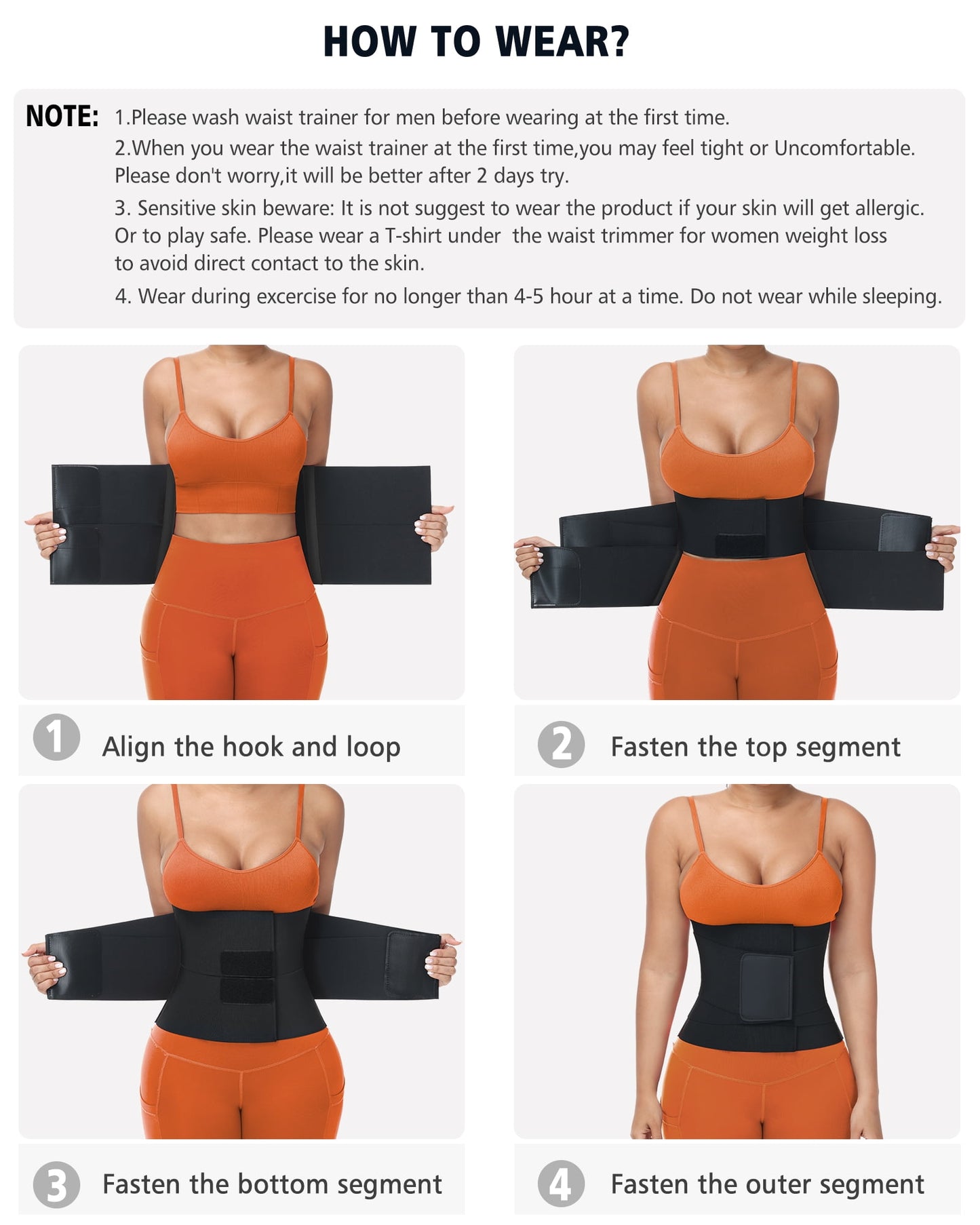 Waist Trainer for Women and Men Waist Cincher Trimmer Ab Belt with Triple Wrap