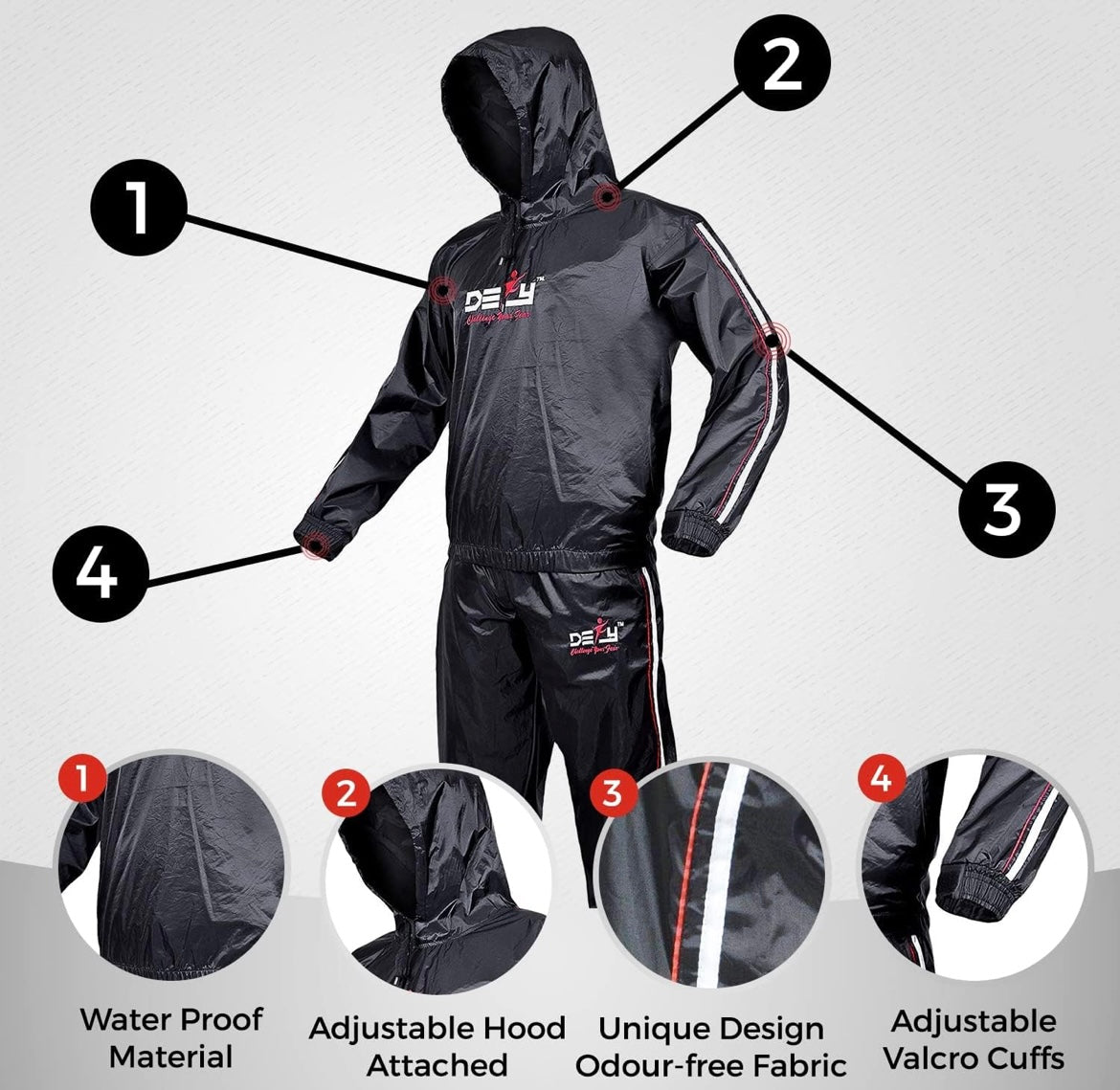 DEFY Heavy Duty Sauna Suit for Men and Women