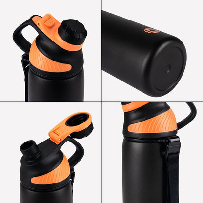 -Stainless Steel Thermo Bottle with Magnetic Lid, Insulated Vacuum Flask, Outdoor Sport Water Bottle, Keep Cold, 1500Ml