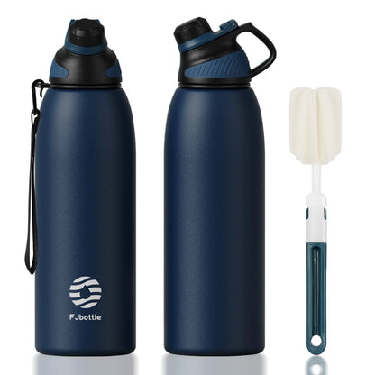 -Stainless Steel Thermo Bottle with Magnetic Lid, Insulated Vacuum Flask, Outdoor Sport Water Bottle, Keep Cold, 1500Ml