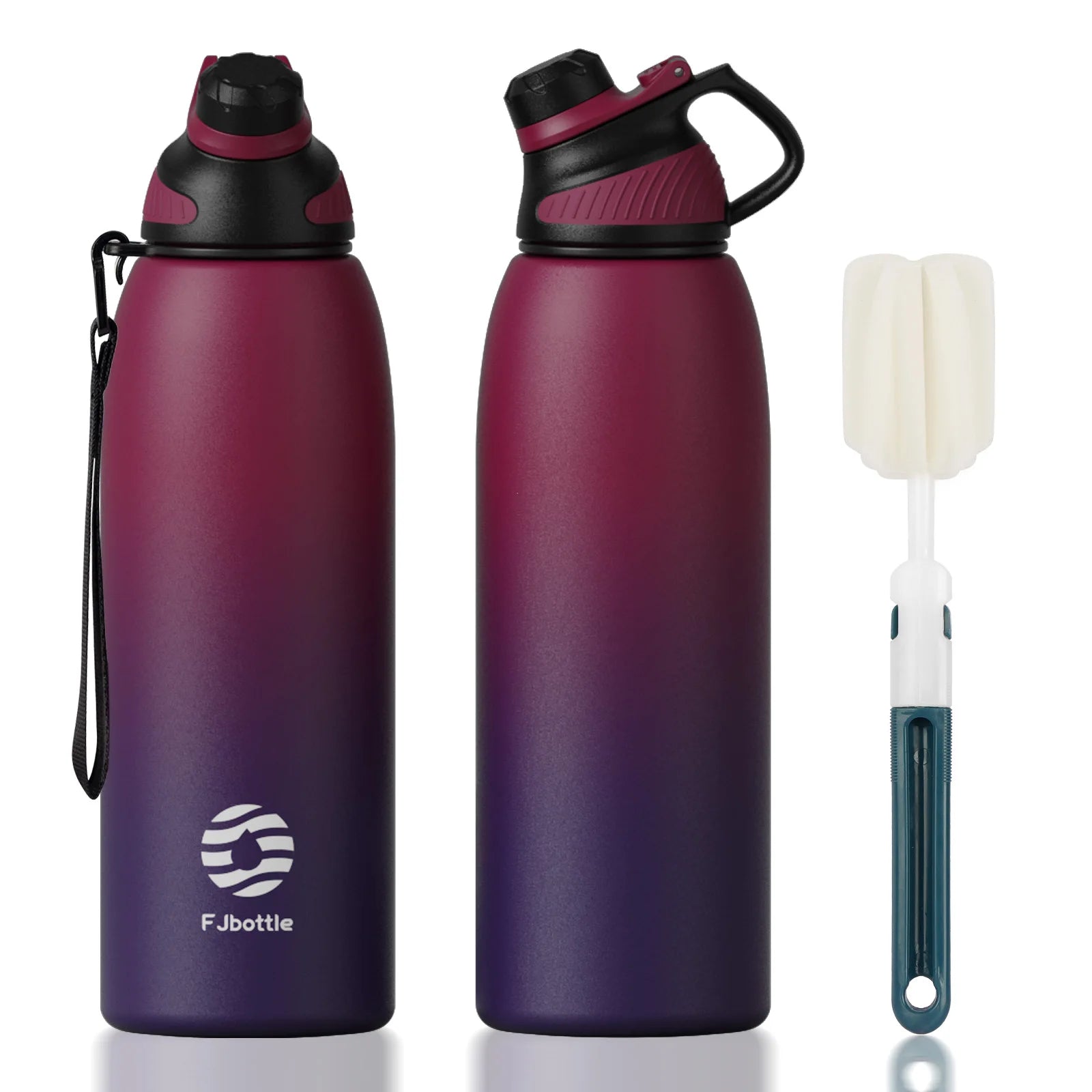 -Stainless Steel Thermo Bottle with Magnetic Lid, Insulated Vacuum Flask, Outdoor Sport Water Bottle, Keep Cold, 1500Ml