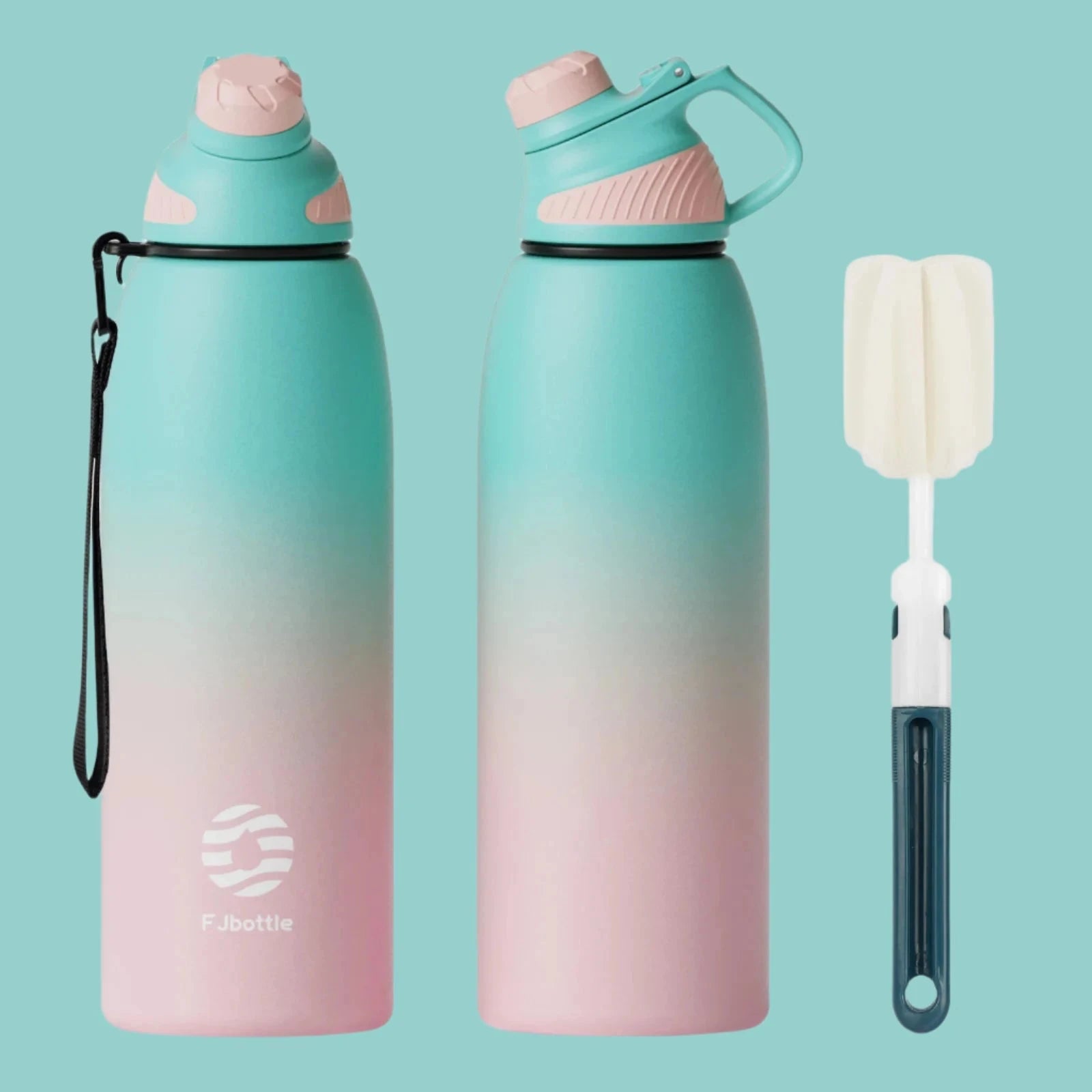 -Stainless Steel Thermo Bottle with Magnetic Lid, Insulated Vacuum Flask, Outdoor Sport Water Bottle, Keep Cold, 1500Ml
