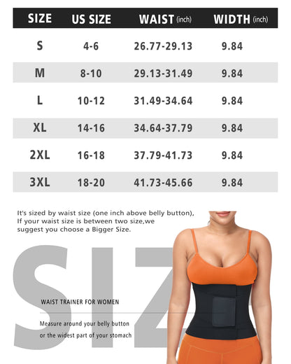 Waist Trainer for Women and Men Waist Cincher Trimmer Ab Belt with Triple Wrap