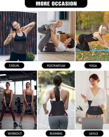 Waist Trainer for Women and Men Waist Cincher Trimmer Ab Belt with Triple Wrap