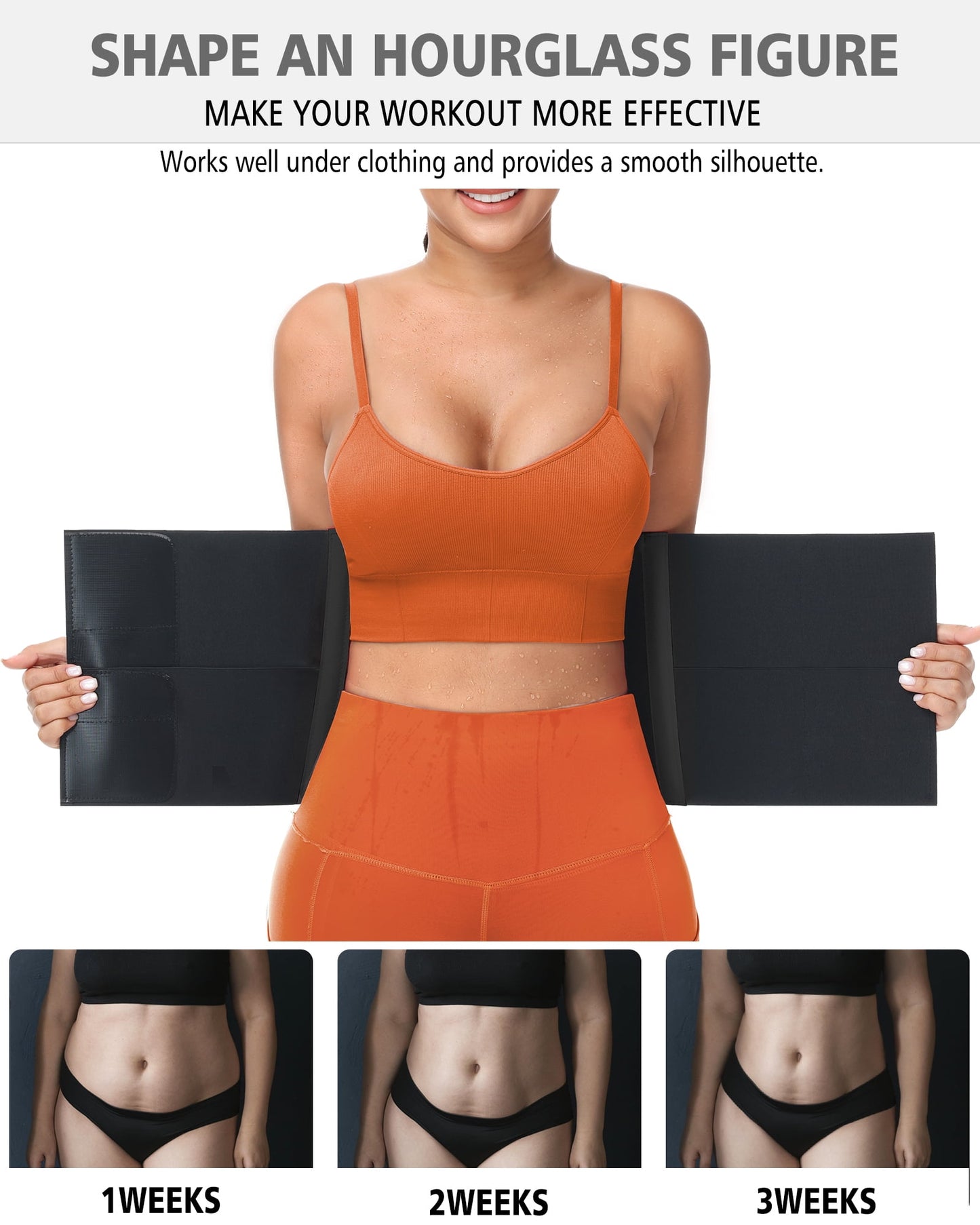 Waist Trainer for Women and Men Waist Cincher Trimmer Ab Belt with Triple Wrap