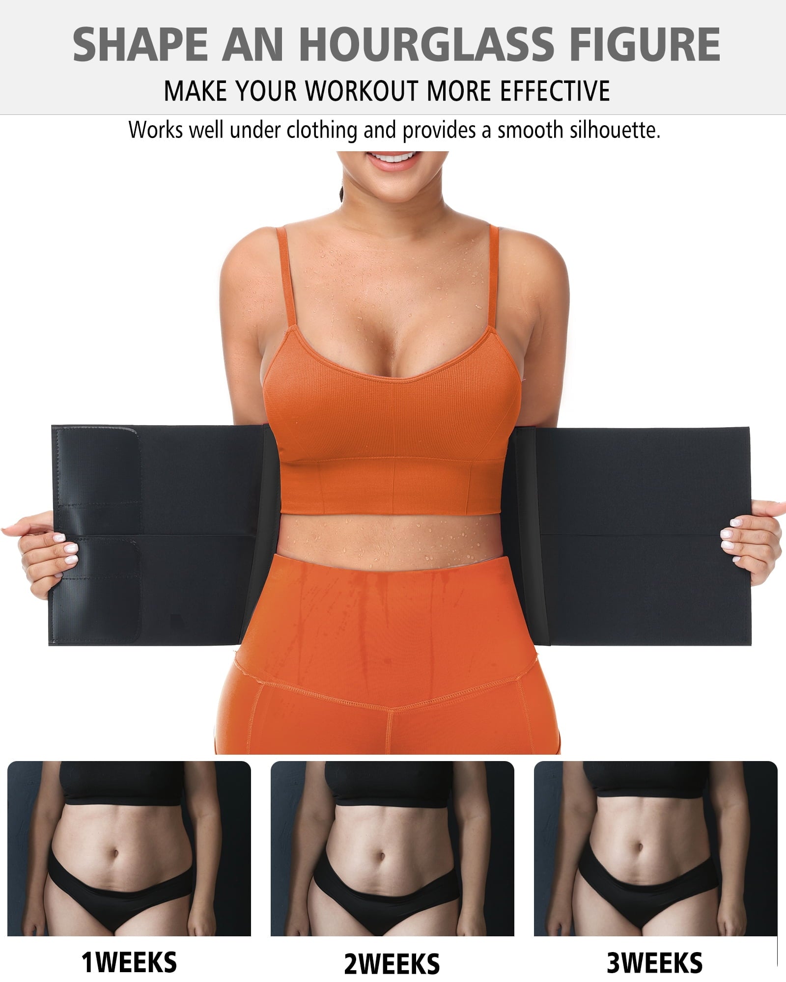 Waist Trainer for Women and Men Waist Cincher Trimmer Ab Belt with Triple Wrap